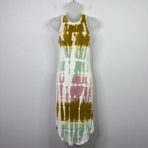 Young Fabulous & Broke Tank Top Dress Womens XS Tie Dye Rib Knit Boho Hippie Y2K